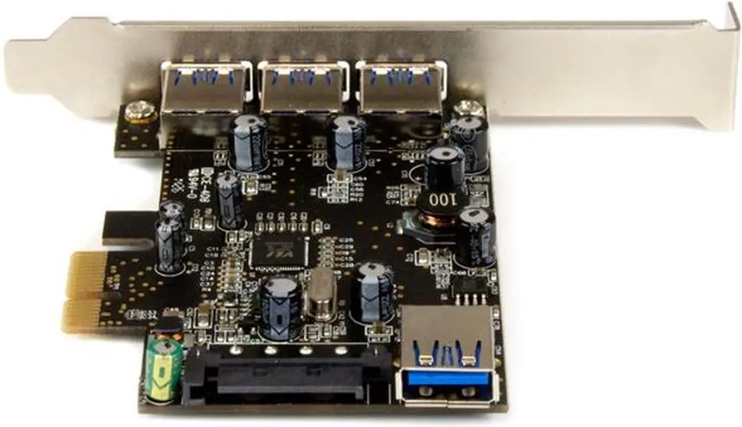 Startech PEXUSB3S42 USB 3.0 Kaart - 4 Poorten Grijs-Groen