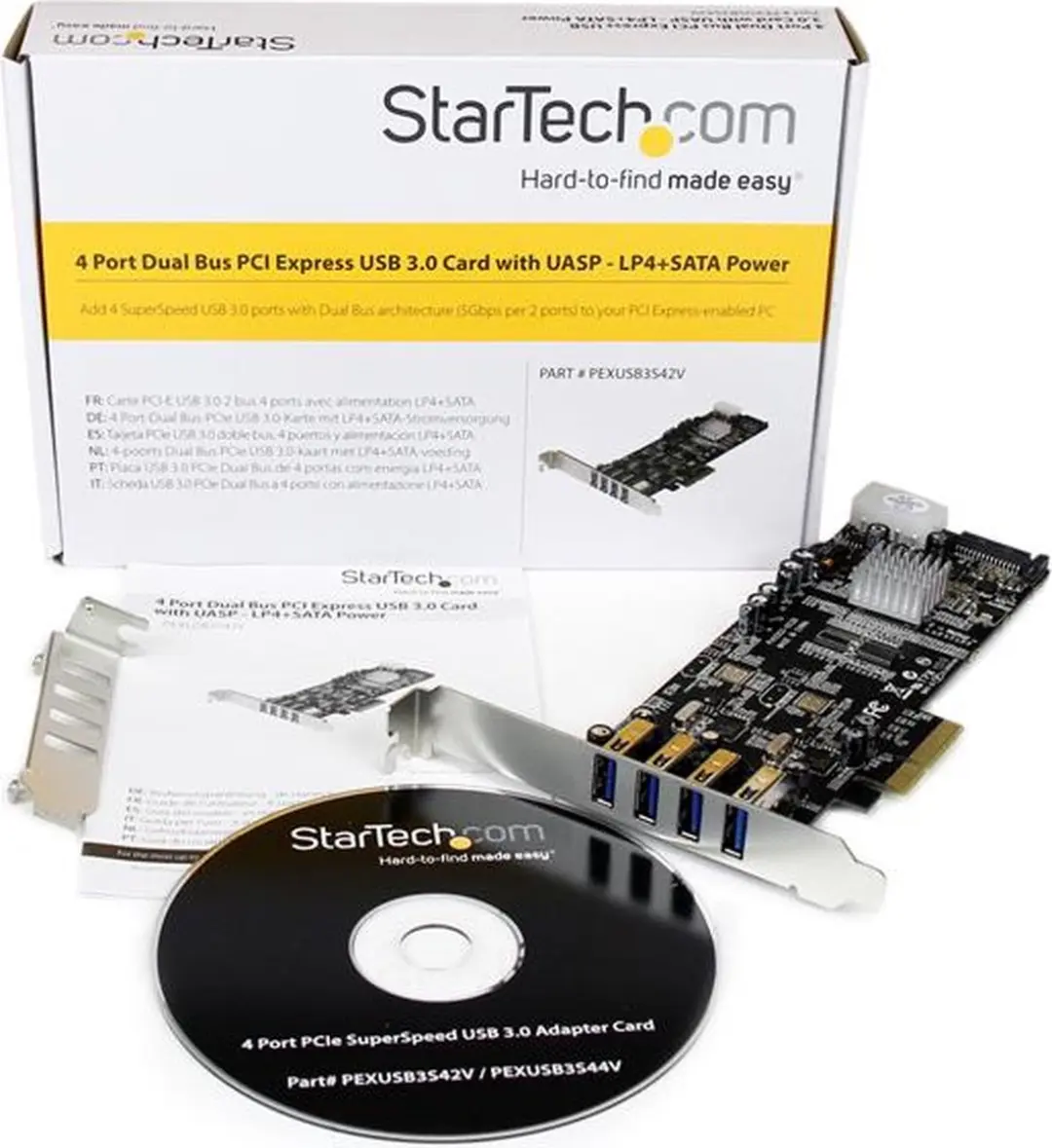 Startech PEXUSB3S42 USB 3.0 Kaart - 4 Poorten Grijs-Groen - afbeelding 6 van 6