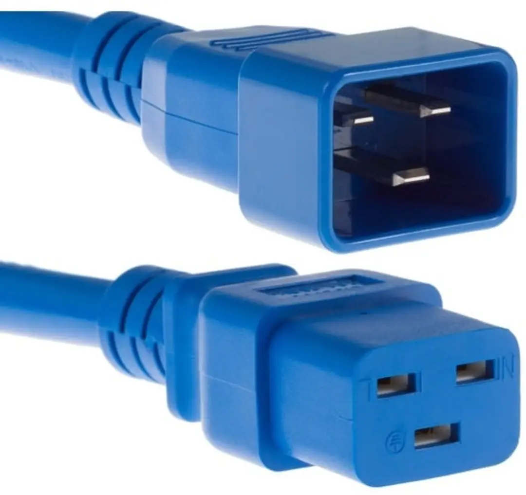 ACT Netsnoer C19-C20 Blauw 1,2m AK5093