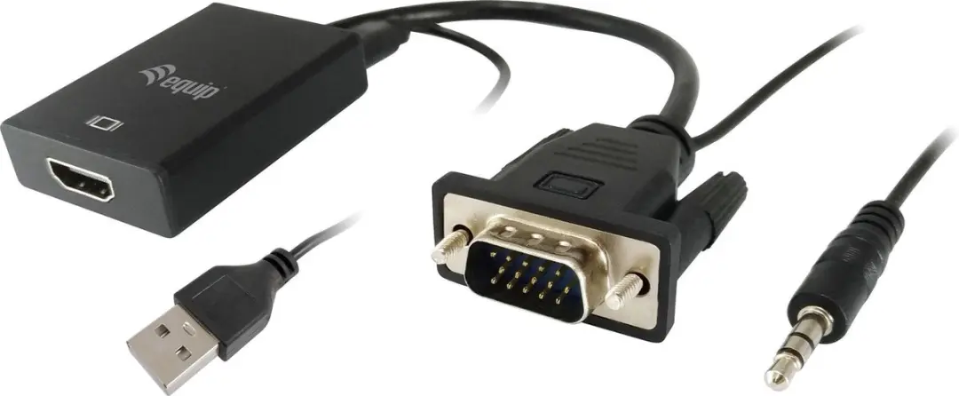 Equip 119038 VGA/DVI-D/USB Kabeladapter 0,2m