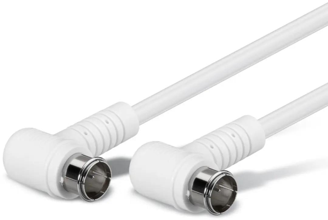Goobay F-quick (m) Coaxkabel Haaks - 5m - Wit