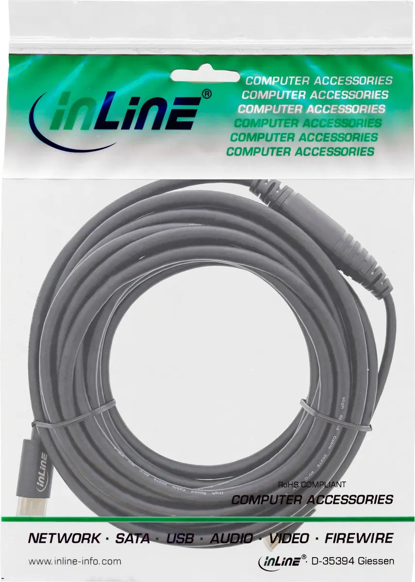InLine USB-C naar HDMI 4K 60Hz Kabel 2m - Zwart