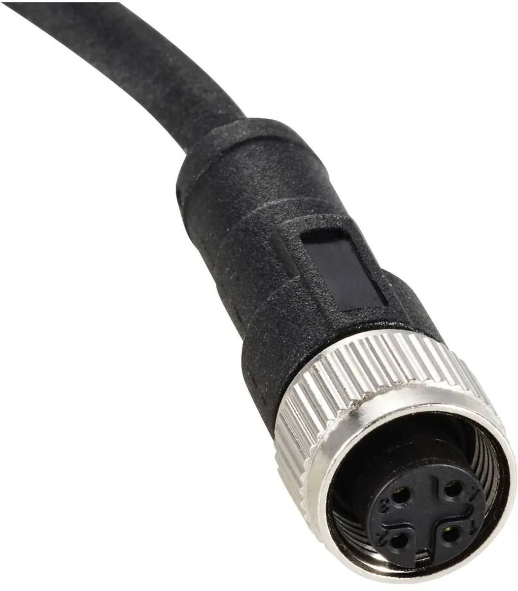 Tru Components TC-12833120 Sensor/Actuator M12 Kabel - 4 Polig - 5m - Zwart