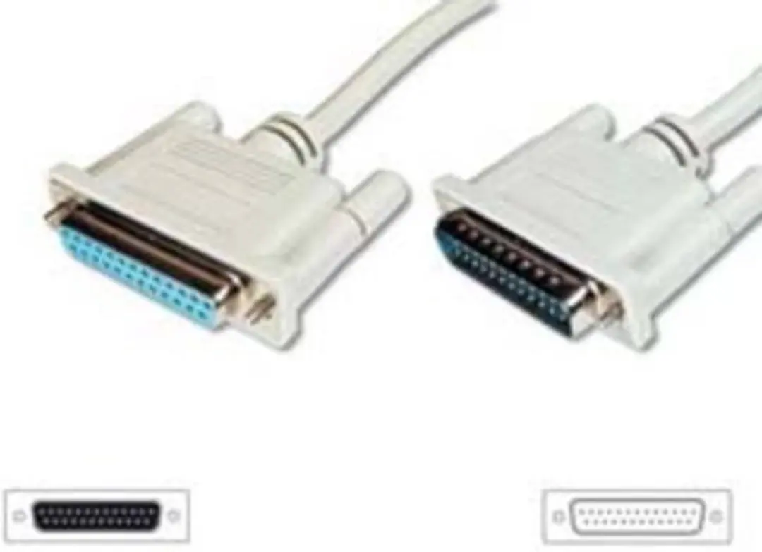 Digitus AK-610201-100-E Verlengkabel Serieel/Parallel 25-polig - 10m - Grijs