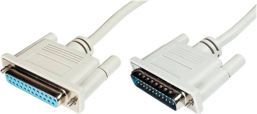 Digitus AK-610201-100-E Verlengkabel Serieel/Parallel 25-polig - 10m - Grijs