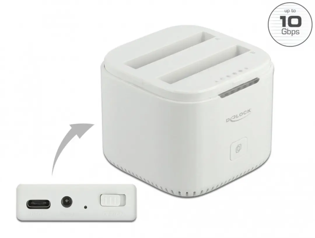 Delock USB-C 3.2 Docking Station 2x 2.5" SSD/HDD