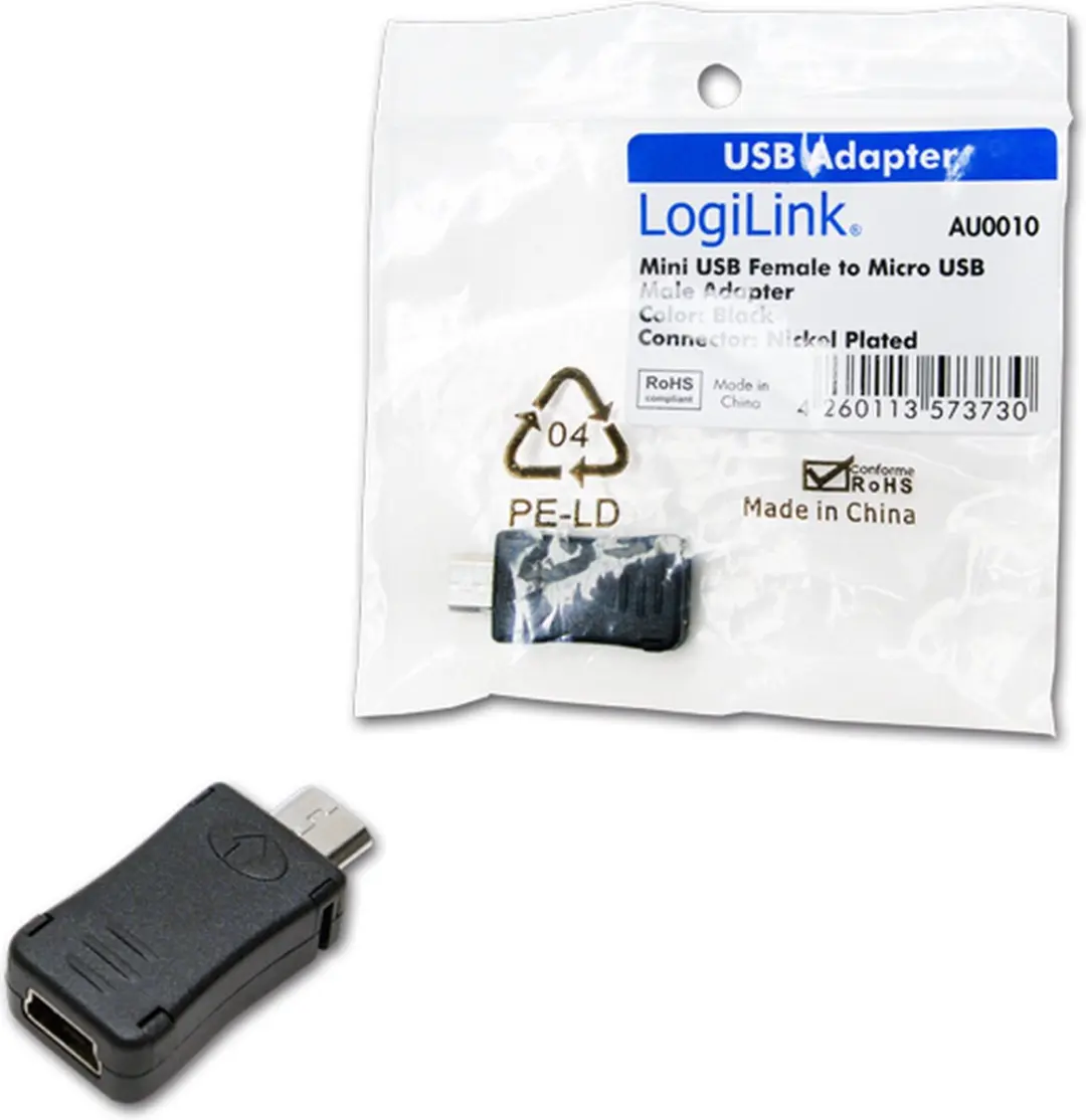 Logilink AU0010 USB-adapter Microfoon naar USB - Zwart