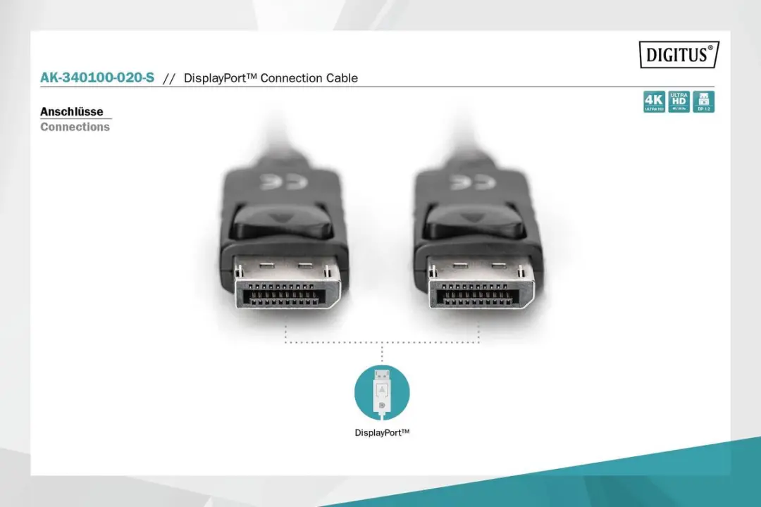 Digitus DisplayPort Kabel 4K 60Hz - 2m