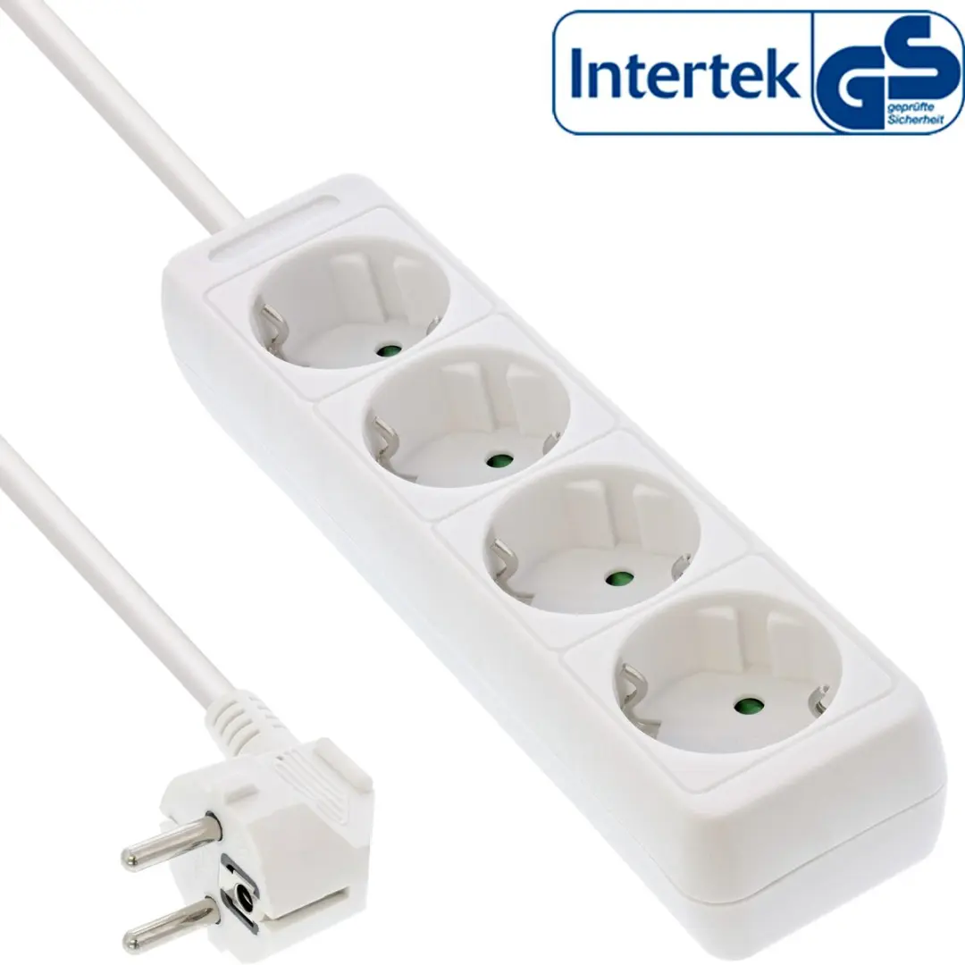 InLine Stekkerdoos 4 Contacten 3m