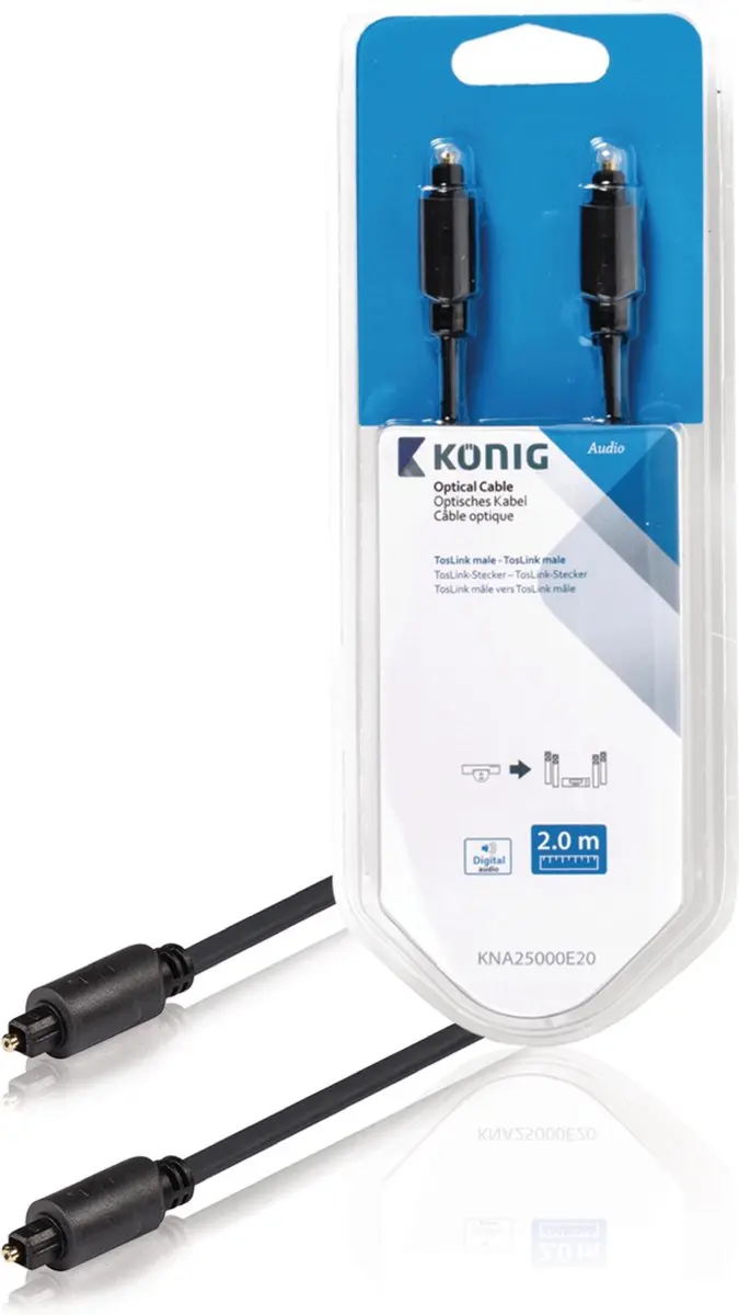 Konig KNA25000E20 Optische Kabel TosLink M-M 2m
