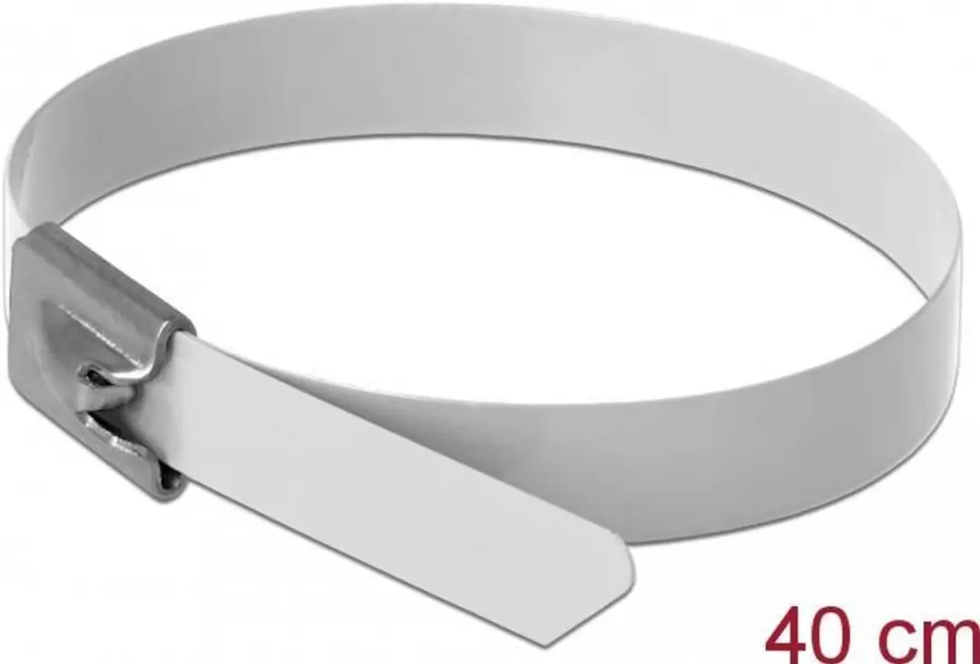 Delock Roestvrijstalen Kabelbinders 400x7,9mm - Wit - 10 Stuks
