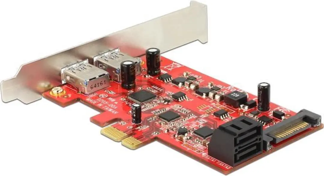 Delock 89389 PCIe Kaart - 2x USB 3.0 + 2x SATA 6Gb/s - Low Profile
