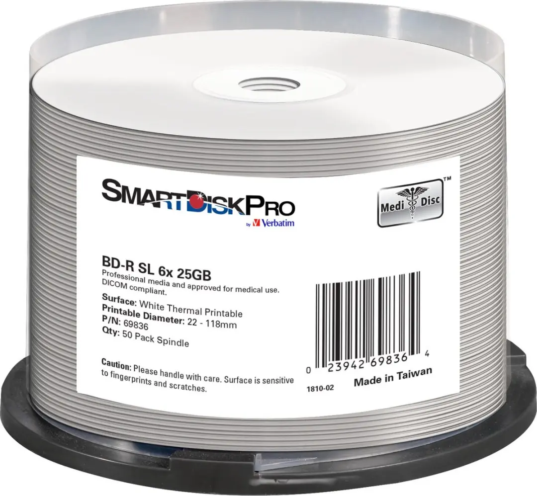 Verbatim SmartDisk Pro BD-R 25GB 6x Spindel