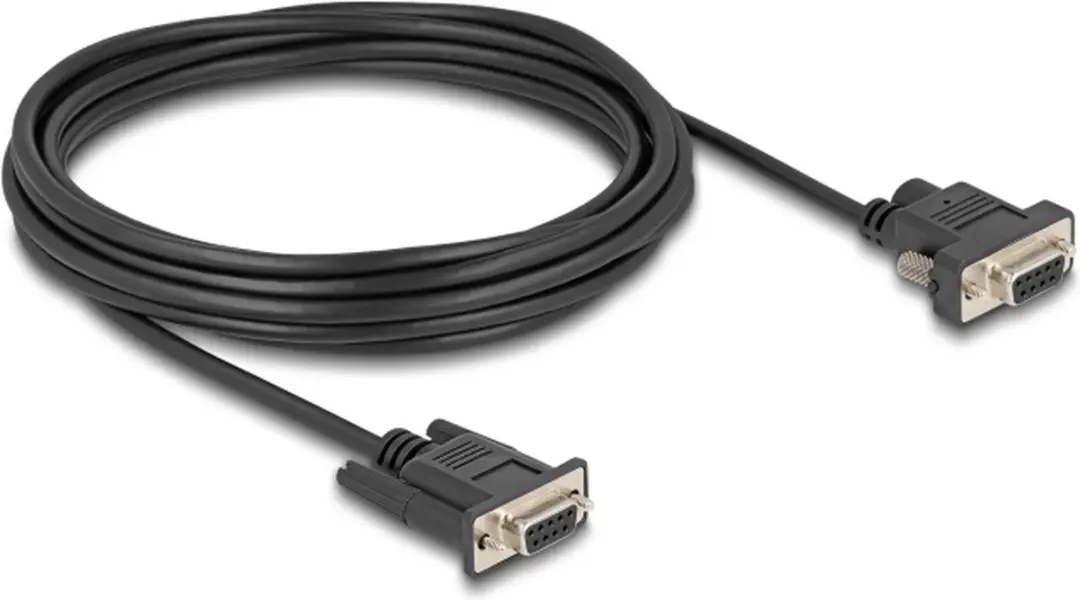 Delock RS-232 D-Sub9 Kabel 5m - Zwart