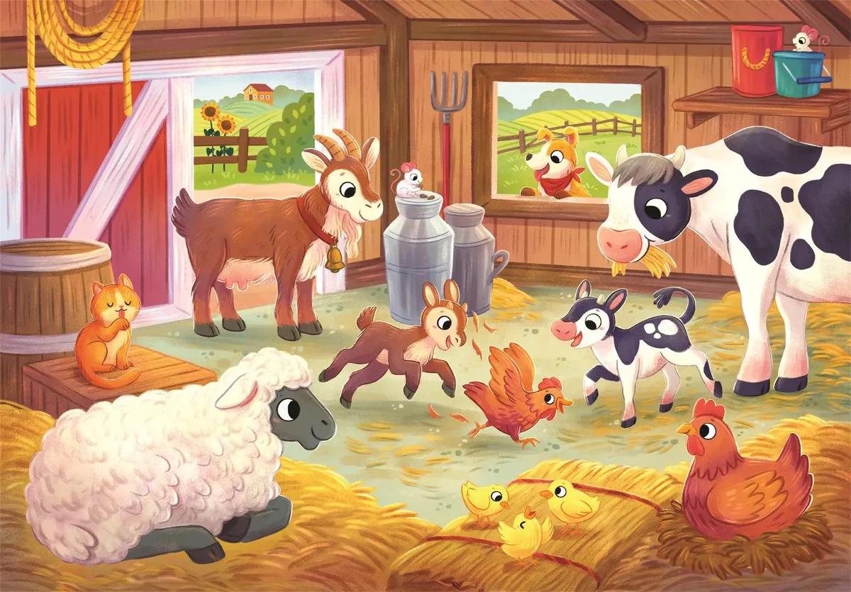 Clementoni De Boerderij Familie Puzzel 40 Stuks - Multikleur - afbeelding 3 van 6