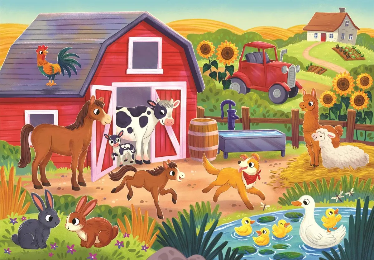 Clementoni De Boerderij Familie Puzzel 40 Stuks - Multikleur - afbeelding 5 van 6