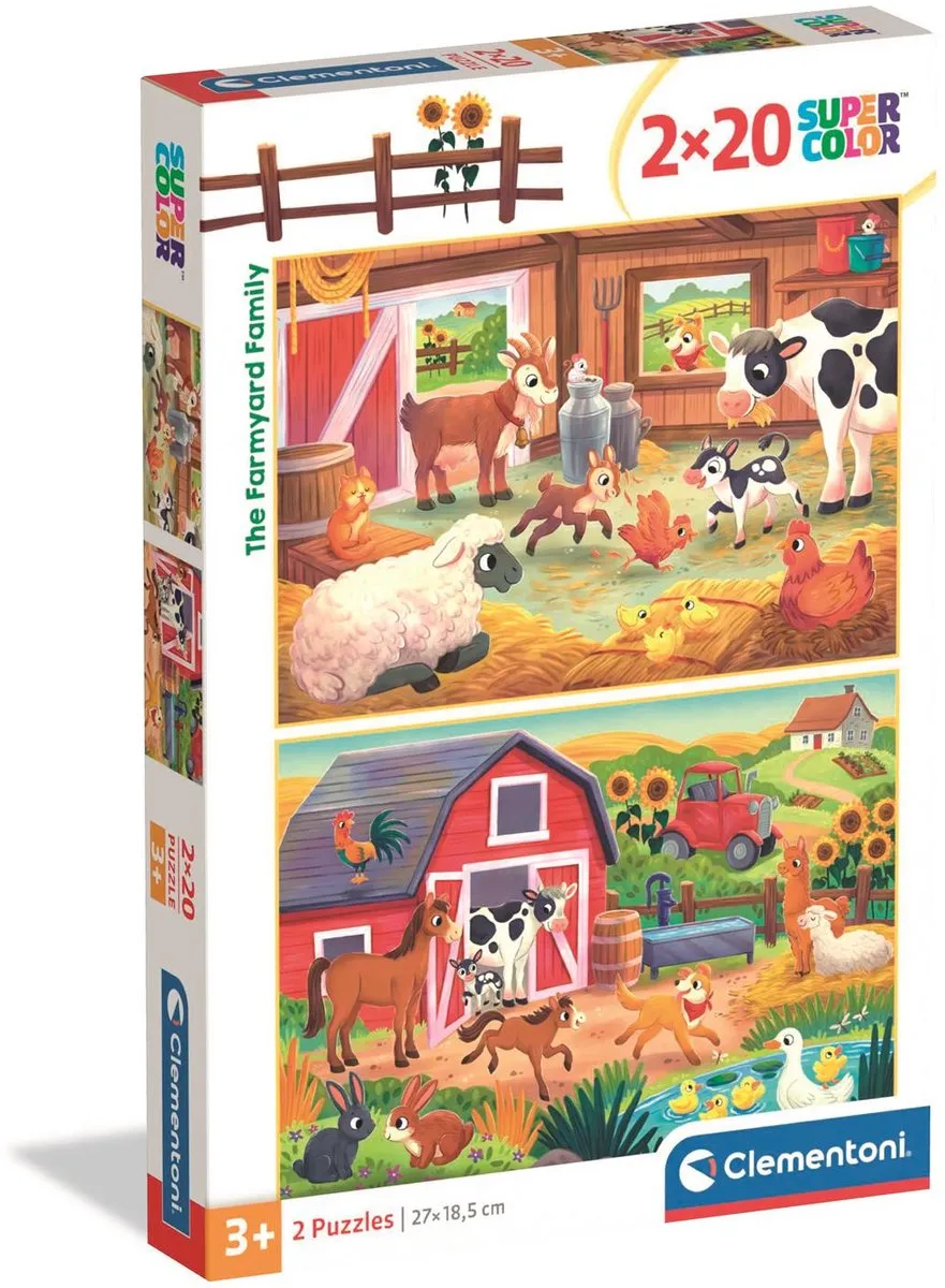 Clementoni De Boerderij Familie Puzzel 40 Stuks