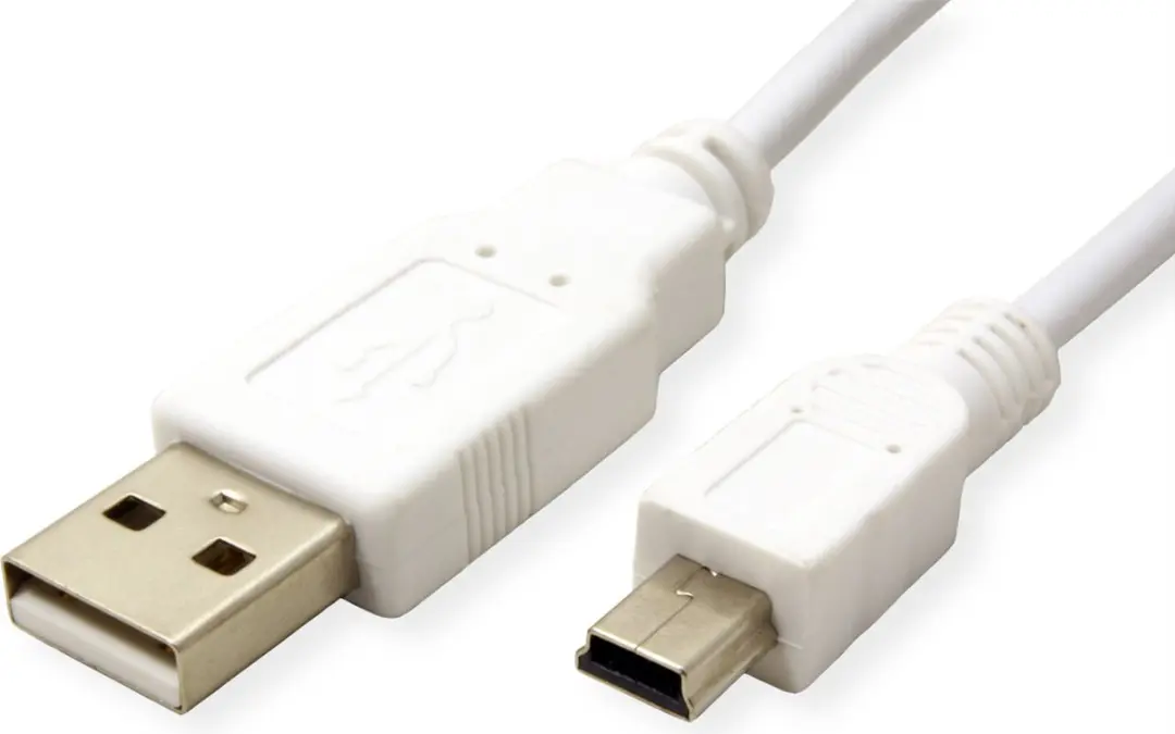 Value USB 2.0 Kabel A-Mini 5 Pin - 0,8m - Wit - afbeelding 6 van 6