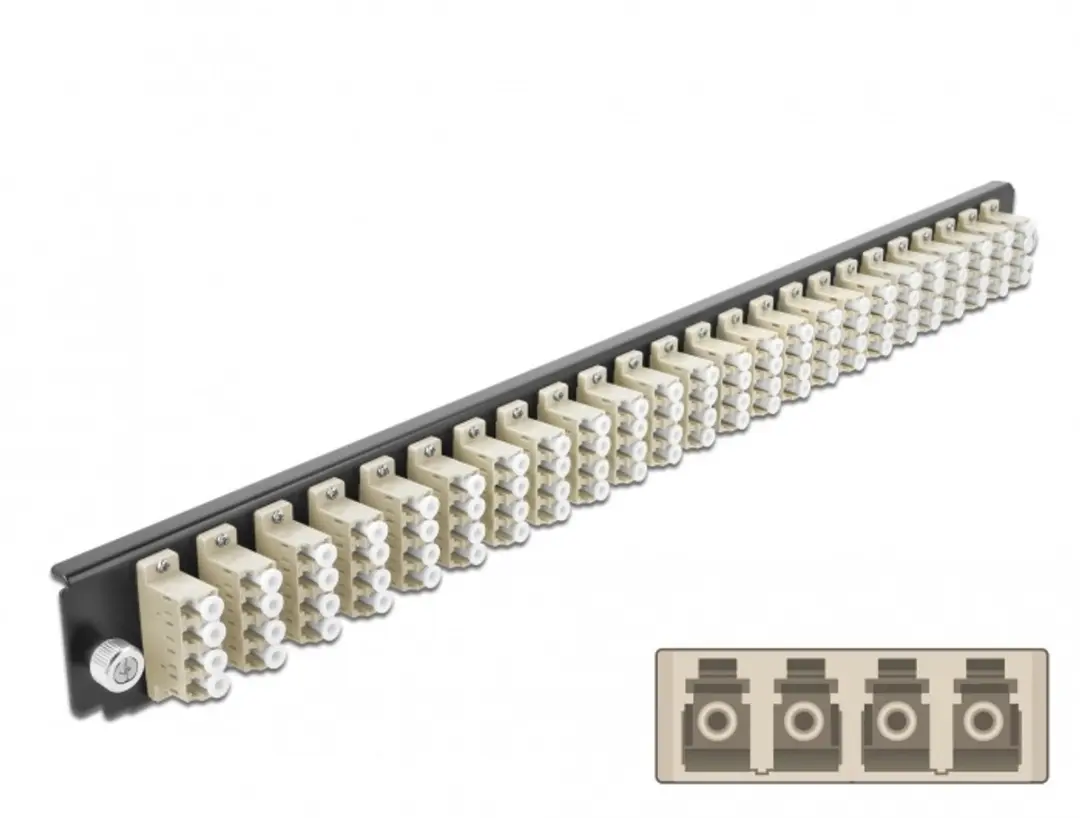 Delock 19" Splice Box Front Panel 24 Port LC Quad