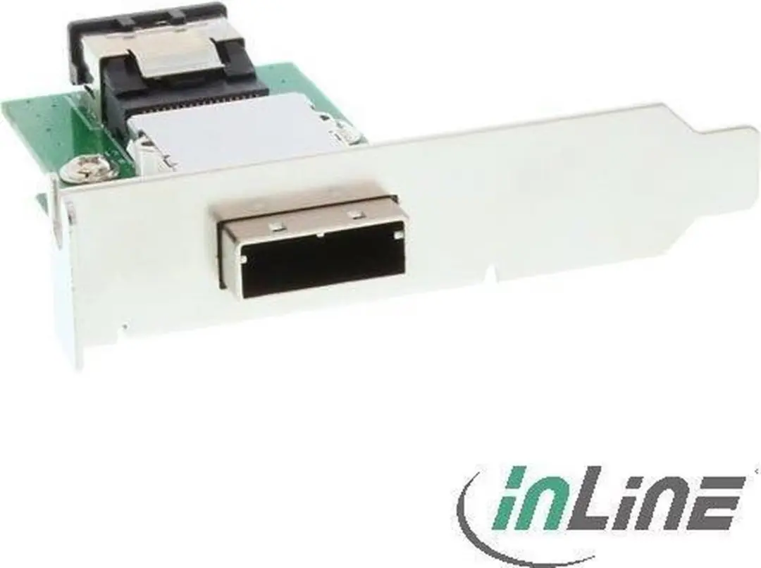 InLine SAS Slot Bracket Groen/Zilver - SFF-8088 naar SFF-8087