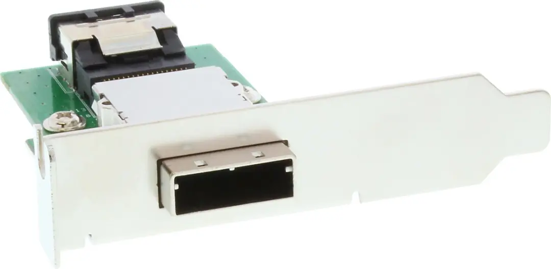 InLine SAS Slot Bracket Groen/Zilver - SFF-8088 naar SFF-8087