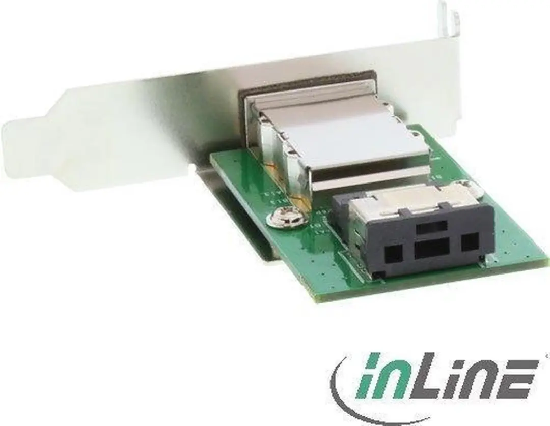InLine SAS Slot Bracket Groen/Zilver - SFF-8088 naar SFF-8087