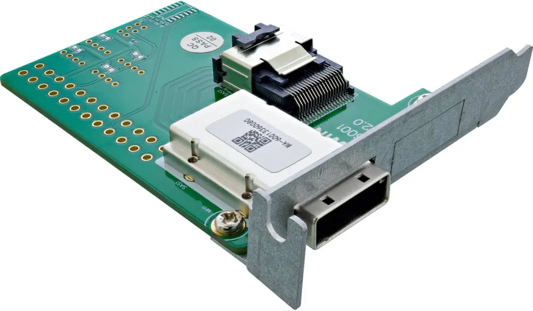 InLine SAS Slot Bracket Groen/Zilver - SFF-8088 naar SFF-8087
