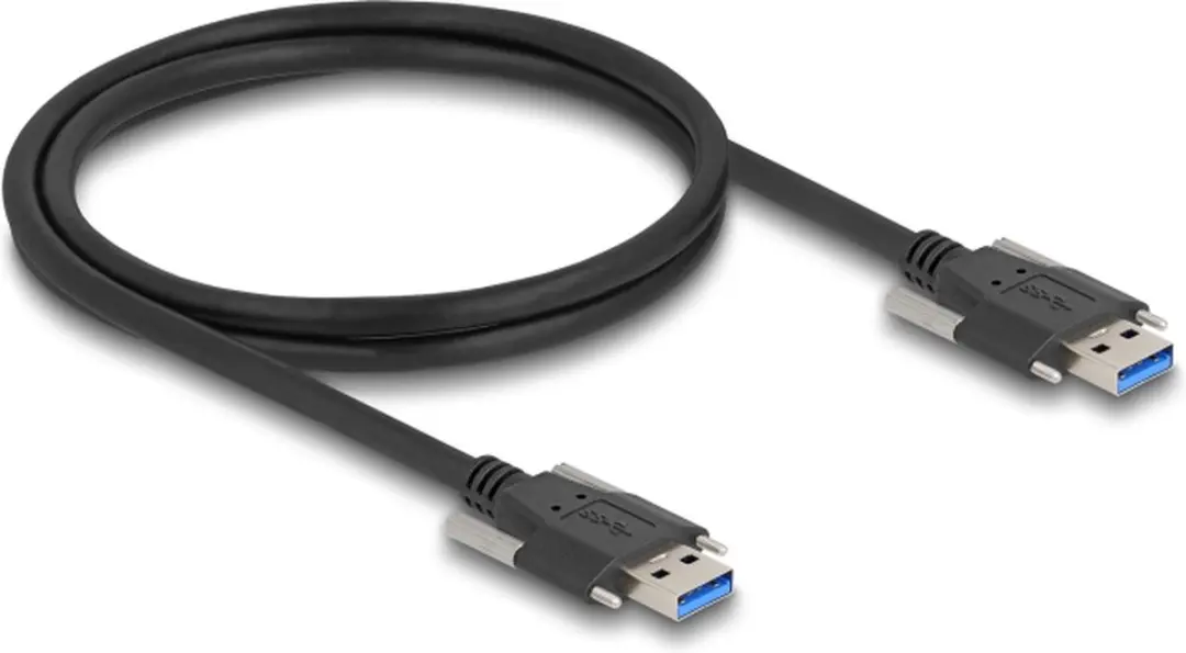 Delock USB 5Gbps Type-A M/M 22mm 1m - Zwart