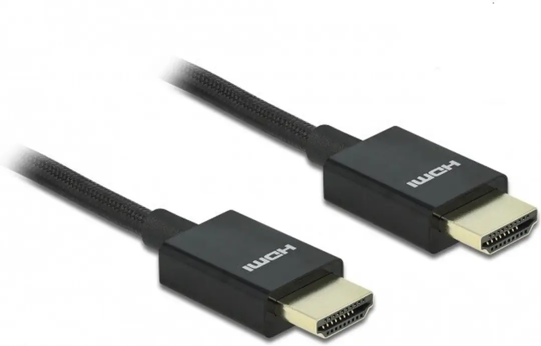 Delock Coaxial High Speed HDMI Kabel 48 Gbps 8K 60Hz - 2m - Zwart