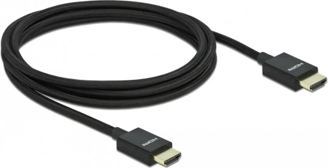 Delock Coaxial High Speed HDMI Kabel 48 Gbps 8K 60Hz - 2m - Zwart