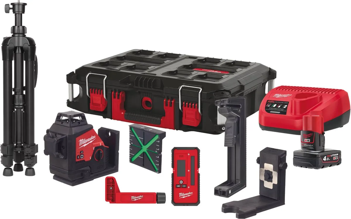 Milwaukee M12 3PLKIT-401P Kruislijnlaser