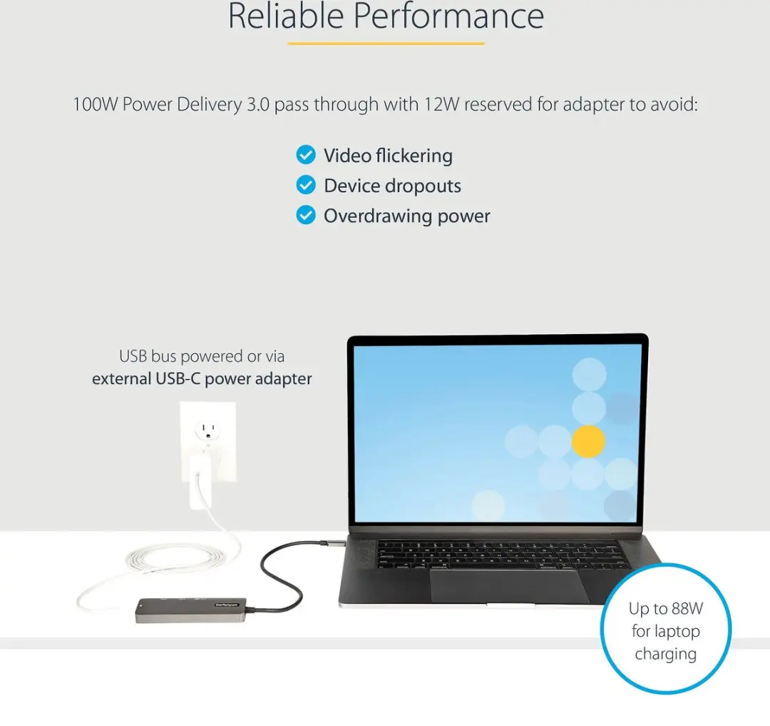 Startech DKT30CHPD3 USB Hub - Metaal