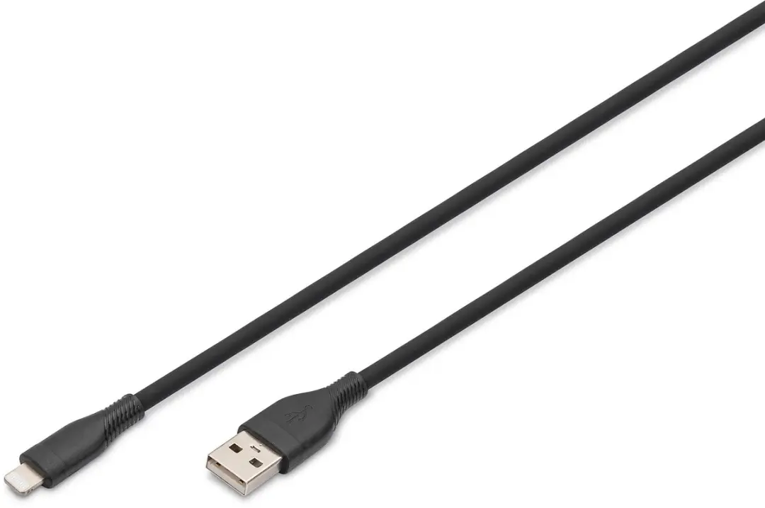 Digitus USB-A naar Lightning Siliconen Kabel 0,5m