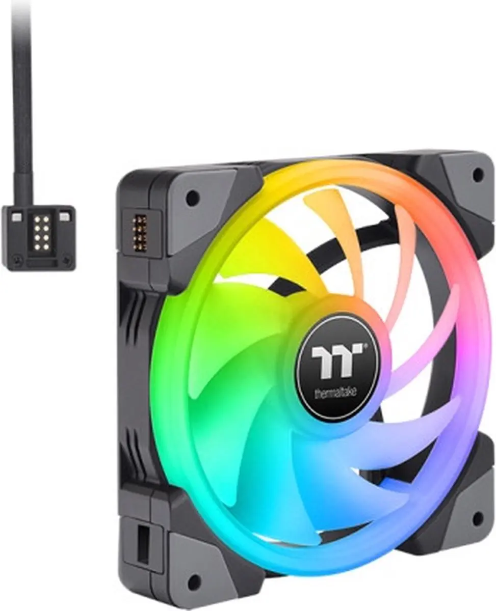 Thermaltake CL-F144-PL14SW-A PC-ventilator 140mm - RGB Zwart/Transparant