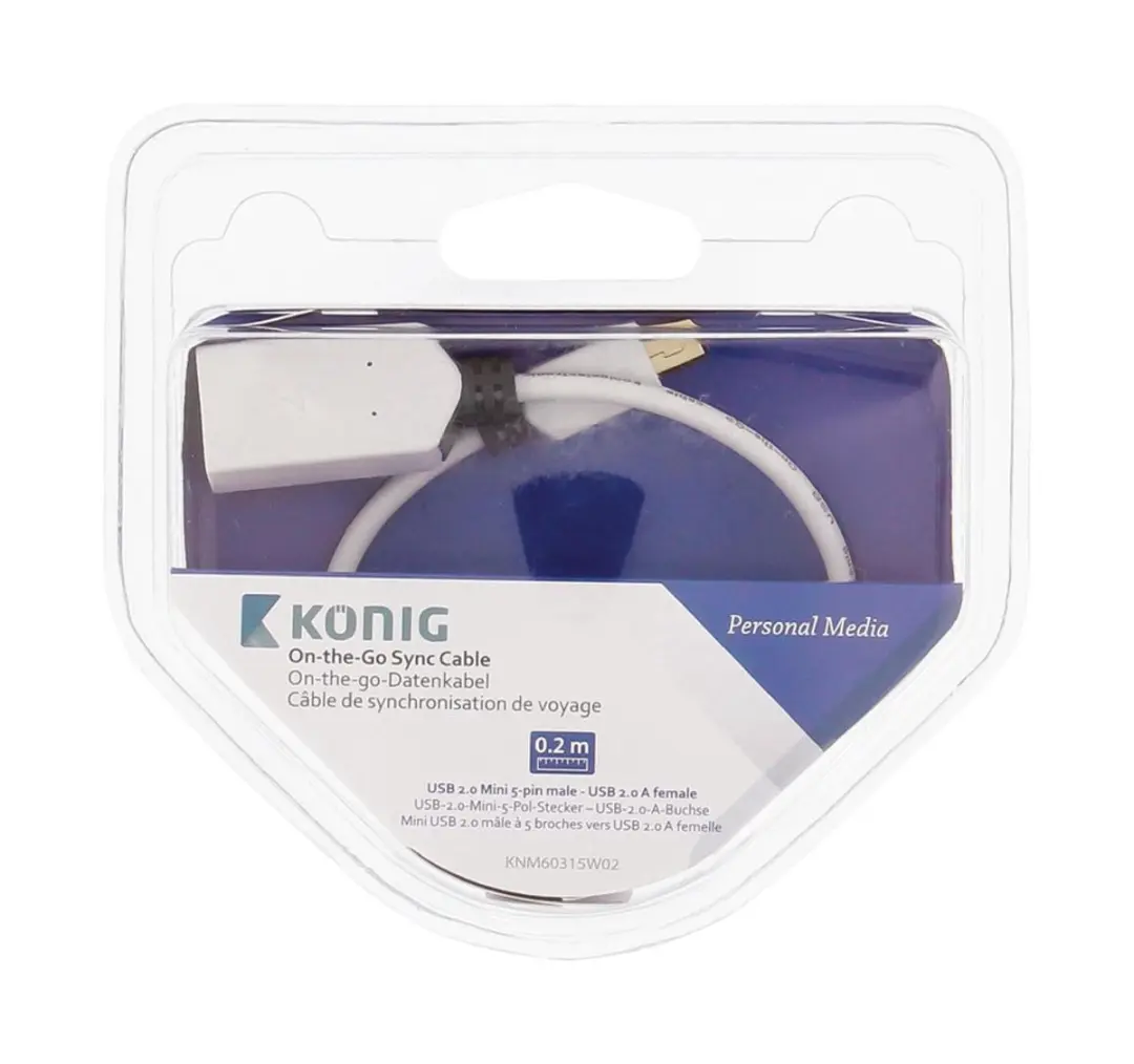 Konig KNM60315W02 USB-kabel - Wit
