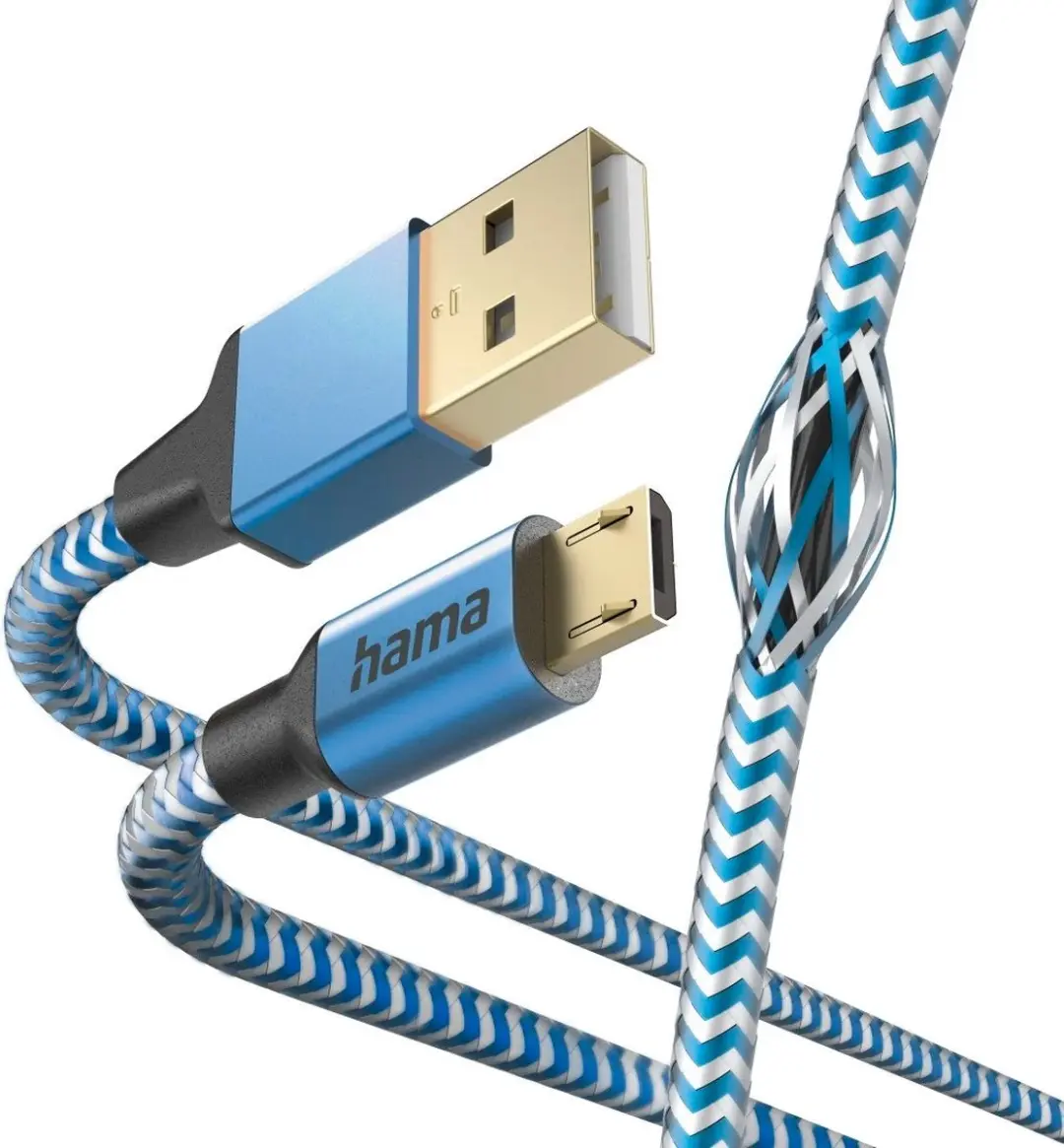 Hama USB-A naar Micro-USB Kabel 150cm - Blauw