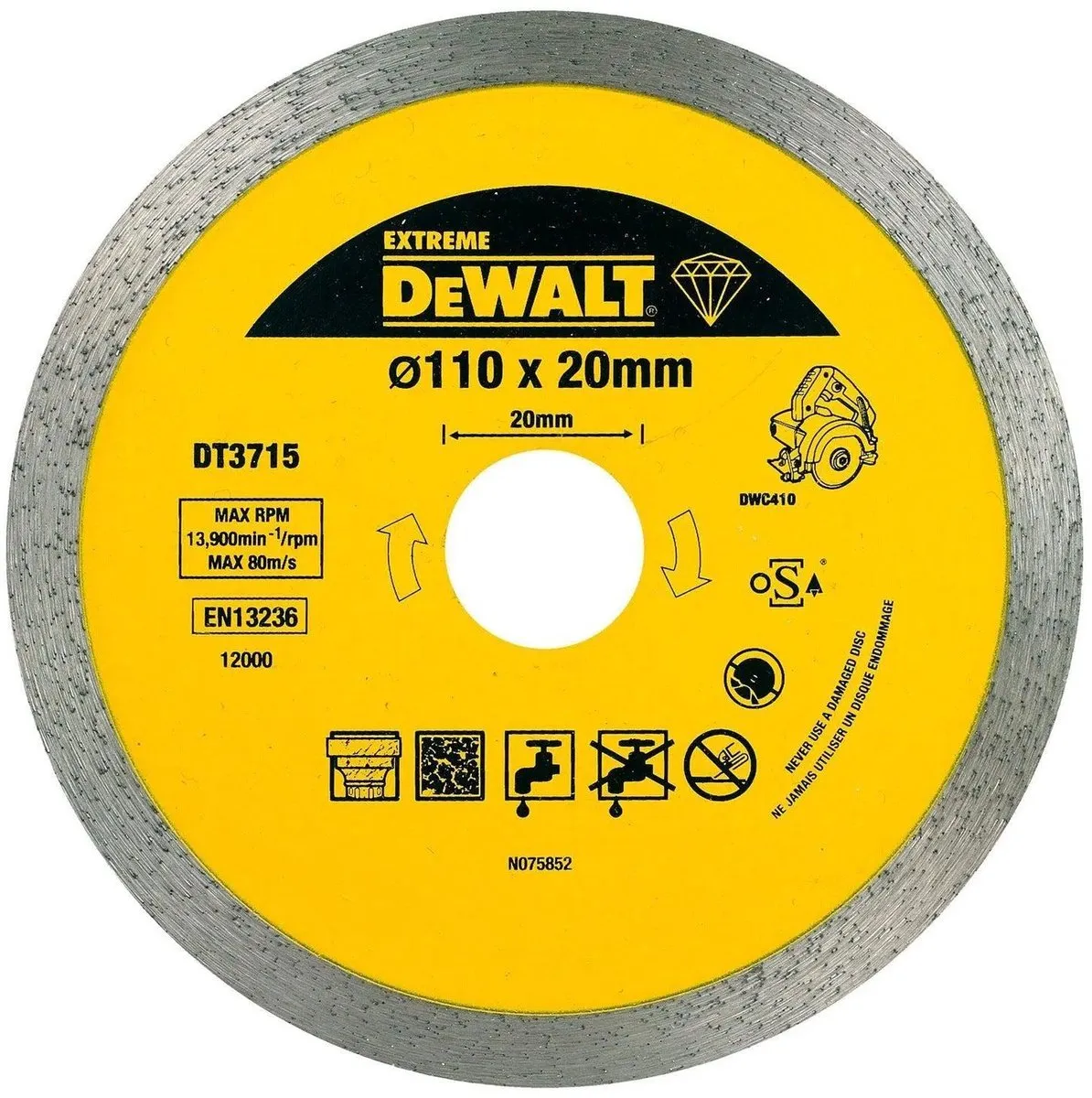 DeWalt DT3715 Diamantzaagblad 115mm
