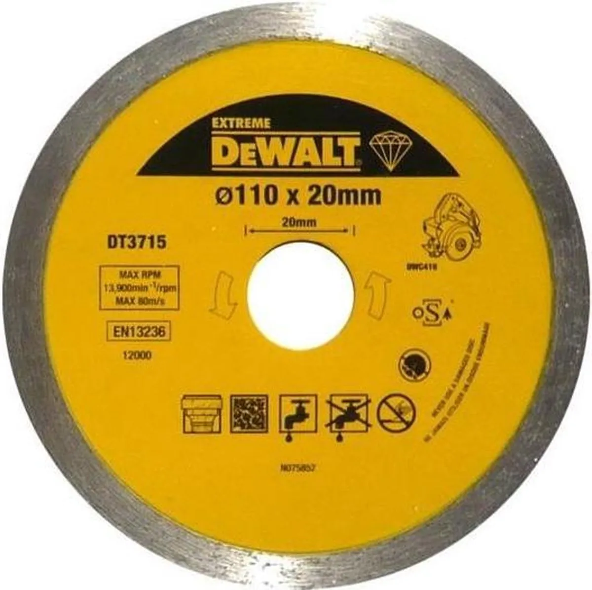 DeWalt DT3715 Diamantzaagblad 115mm - Steen