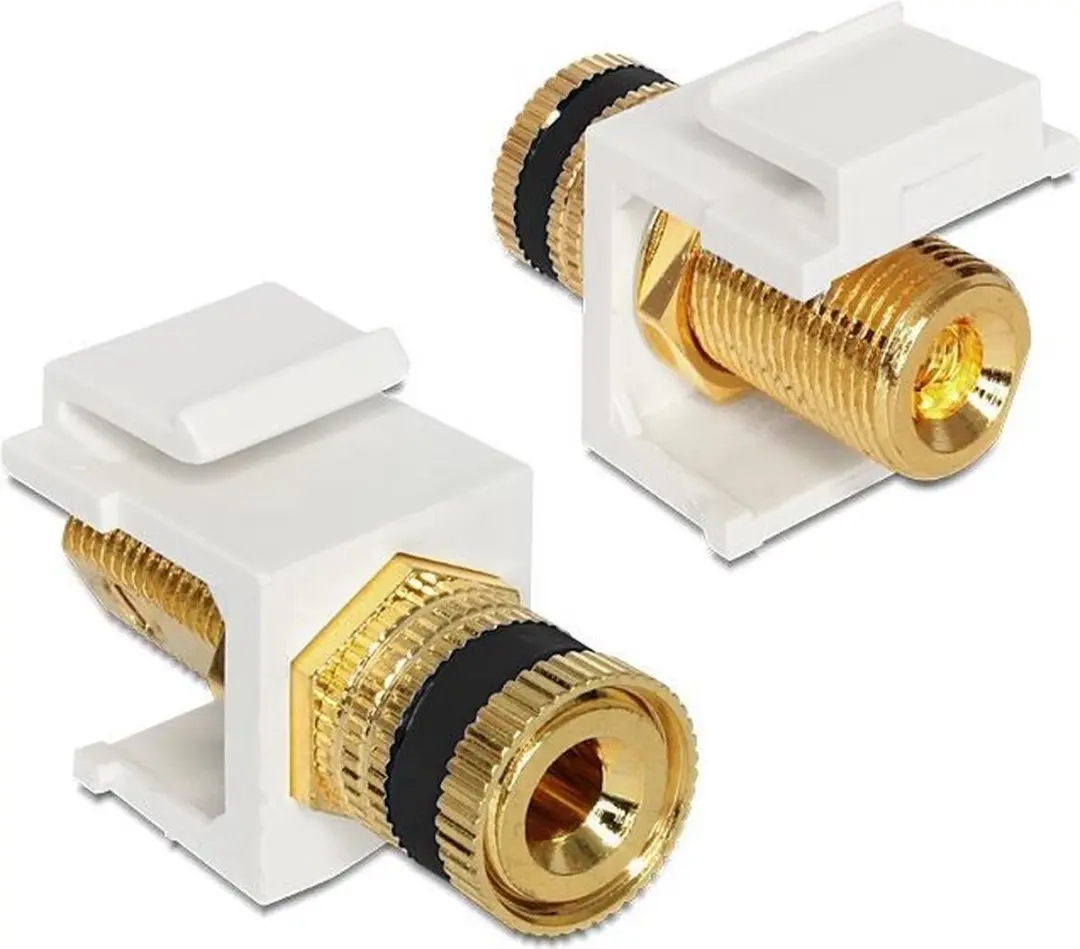 Delock Keystone Modul Polklemmen - Gewindebuchse - Wit