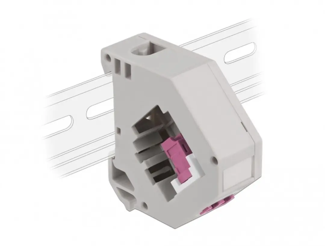 Delock DIN-rail Adapter LC Duplex Violet
