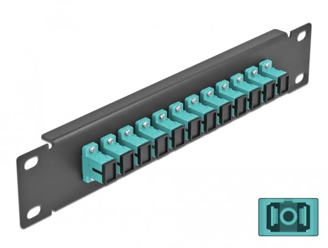 Delock 10" Fiber Optic Patch Panel 12 Port SC Simplex