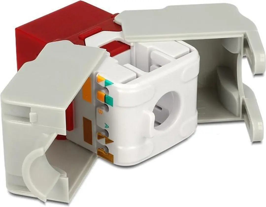 Delock UTP CAT6 Keystone Module RJ45 - LSA - Rood