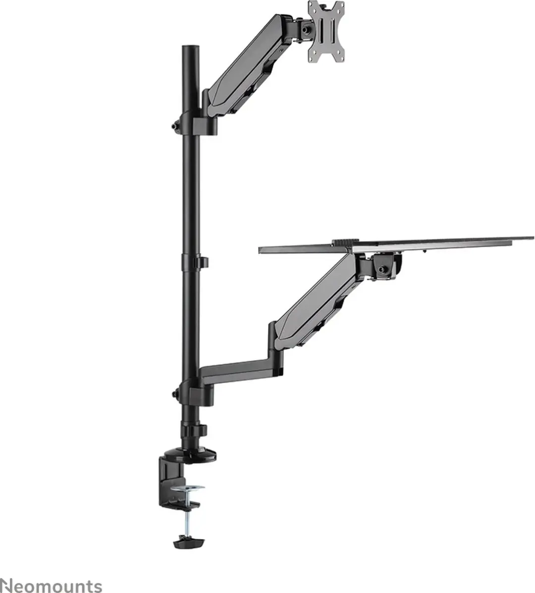 Neomounts DS90-325BL1 Zit-sta Werkstation 17-32" - 1-9kg - Gasveer - Zwart