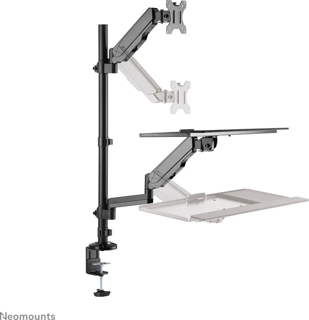 Neomounts DS90-325BL1 Zit-sta Werkstation 17-32" - 1-9kg - Gasveer - Zwart