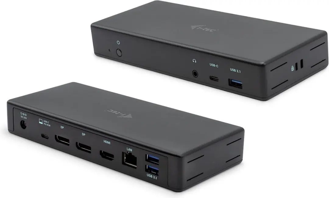 I-tec C31TRIPLEDOCKPD Triple DisplayPort Docking Station - Zwart