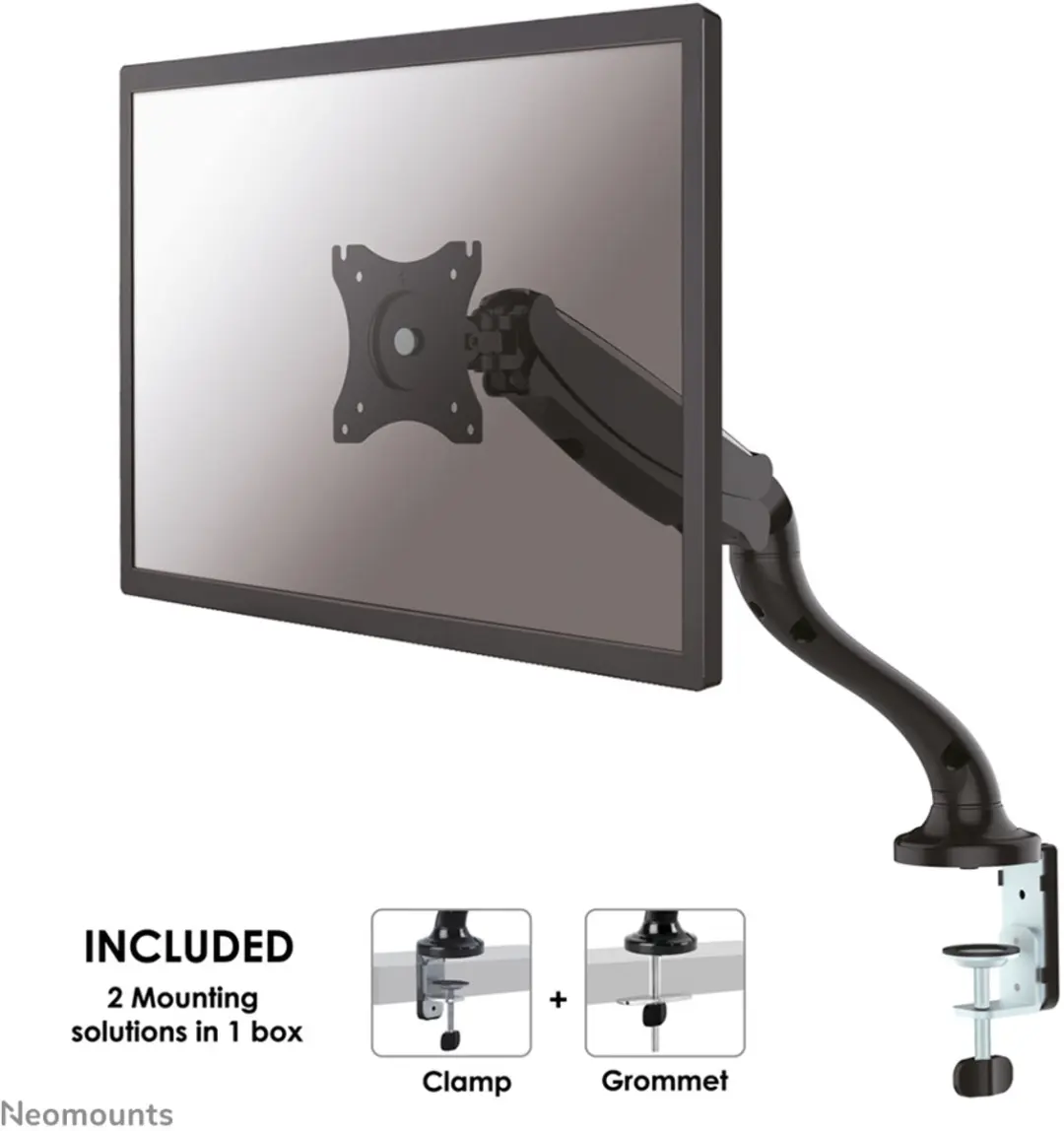 Neomounts NM-D500BLACK Monitorarm 10-30" - 1 Scherm - Gasveer - Zwart