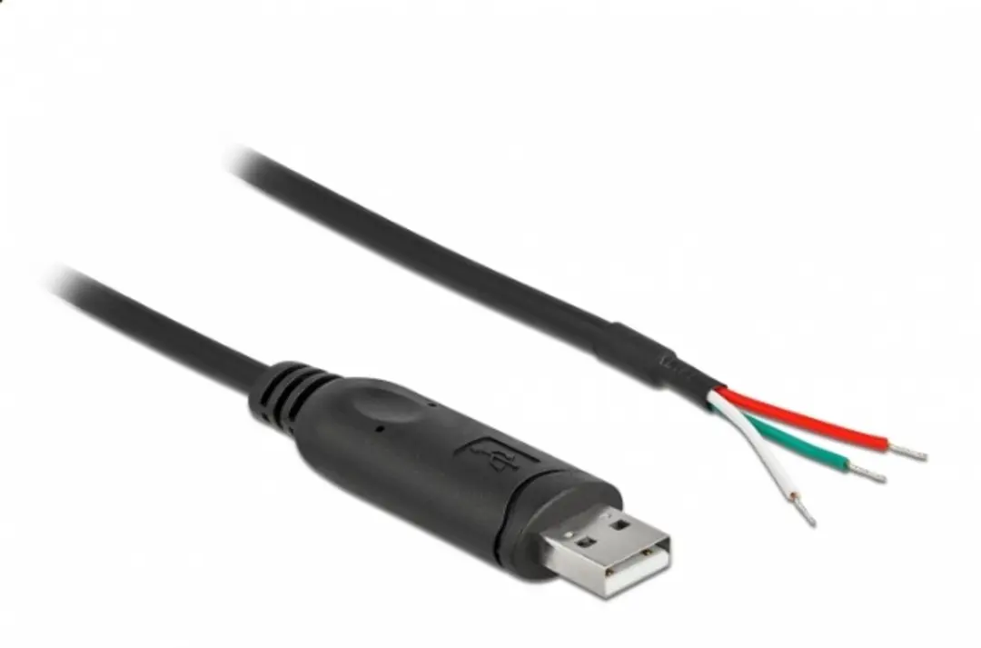 Delock USB 2.0 naar RS-232 Adapterkabel 2m - Zwart