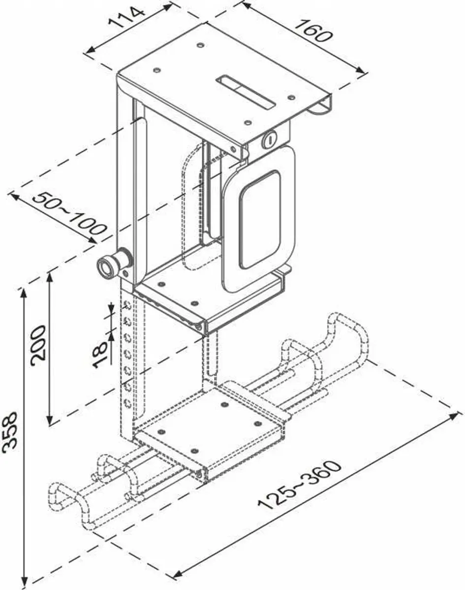 Neomounts CPU-D075BLACK/LK CPU Houder - Zwart