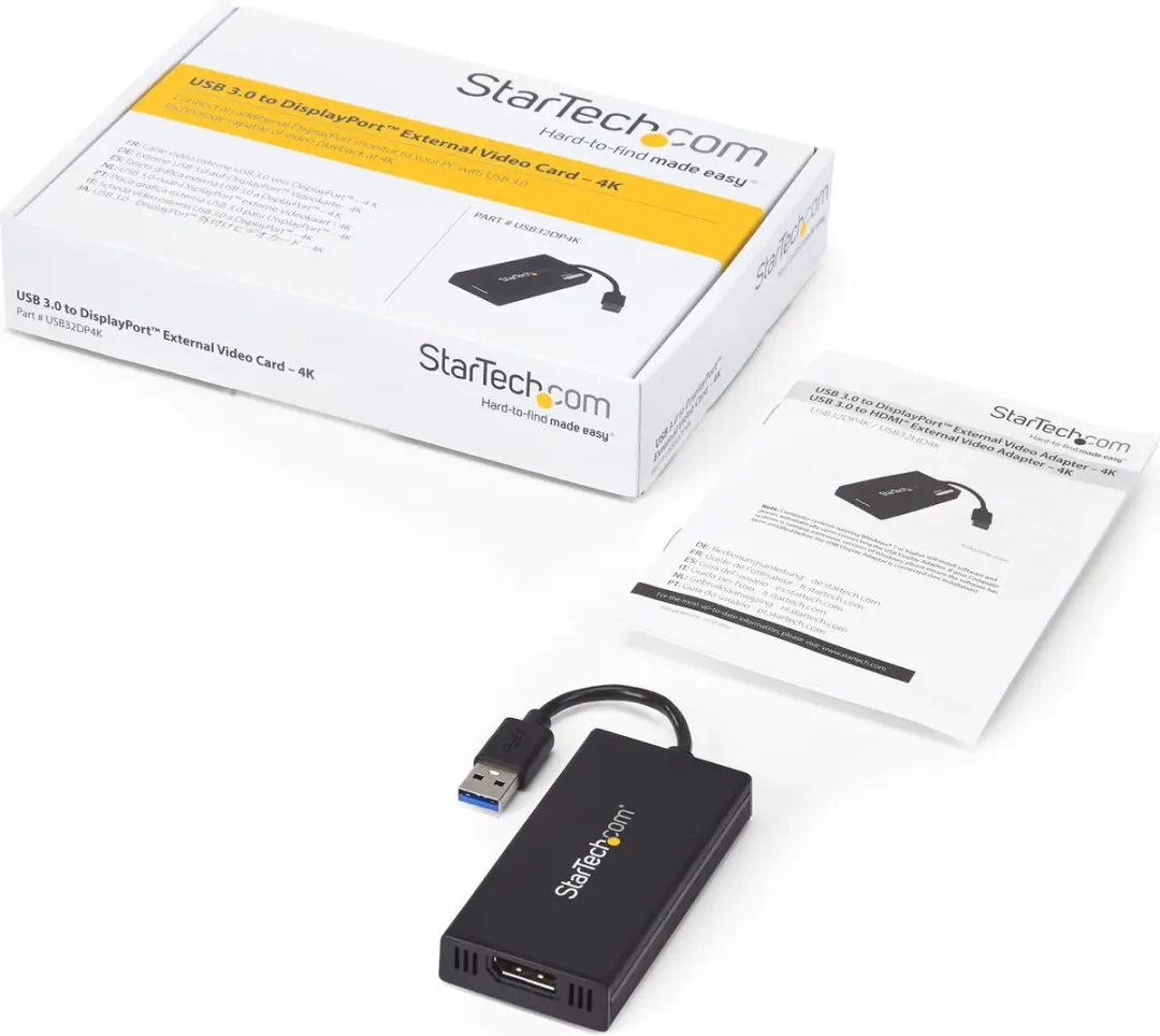 Startech USB32DP4K USB 3.0 naar DisplayPort Adapter 4K 60Hz - 0,1m