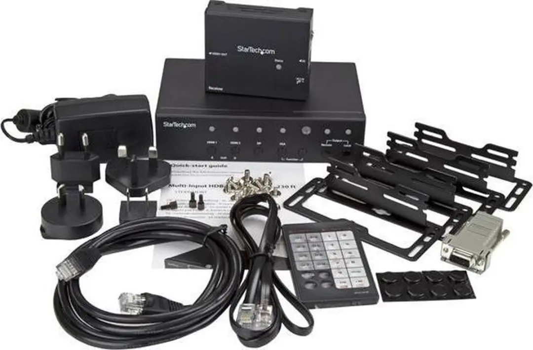Startech STDHVHDBT HDBaseT Extender met Switch - 4K - Zwart